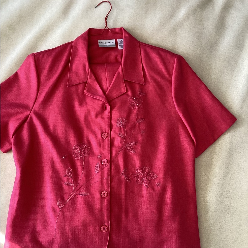 Women’s red top and pants set